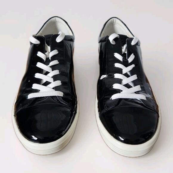 ECCO Soft 7 W 2.0 Sneaker Black Patent Leather Size 10 /10,5 Pre-owned - Picture 3 of 8